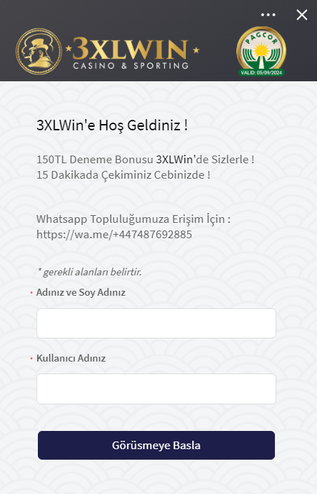 3xlwin canlı destek